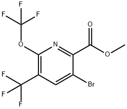 Methyl 5-bromo-2-(trifluoromethoxy)-3-(trifluoromethyl)pyridine-6-carboxylate 구조식 이미지