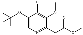 Methyl 4-chloro-3-methoxy-5-(trifluoromethoxy)pyridine-2-acetate Structure