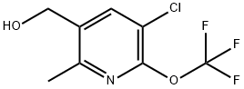 3-Chloro-6-methyl-2-(trifluoromethoxy)pyridine-5-methanol Structure