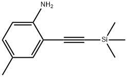 Benzenamine, 4-methyl-2-[2-(trimethylsilyl)ethynyl]- Structure
