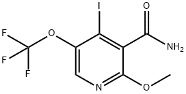 4-Iodo-2-methoxy-5-(trifluoromethoxy)pyridine-3-carboxamide Structure