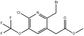 Methyl 2-(bromomethyl)-6-chloro-5-(trifluoromethoxy)pyridine-3-acetate Structure