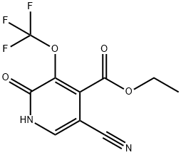 Ethyl 5-cyano-2-hydroxy-3-(trifluoromethoxy)pyridine-4-carboxylate Structure