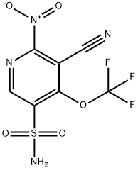 3-Cyano-2-nitro-4-(trifluoromethoxy)pyridine-5-sulfonamide Structure