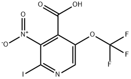 2-Iodo-3-nitro-5-(trifluoromethoxy)pyridine-4-carboxylic acid Structure