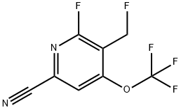 6-Cyano-2-fluoro-3-(fluoromethyl)-4-(trifluoromethoxy)pyridine Structure