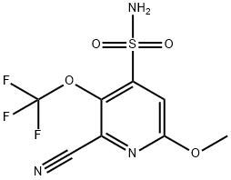 2-Cyano-6-methoxy-3-(trifluoromethoxy)pyridine-4-sulfonamide Structure