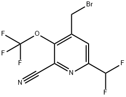 4-(Bromomethyl)-2-cyano-6-(difluoromethyl)-3-(trifluoromethoxy)pyridine Structure