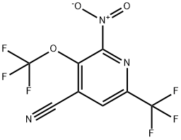 4-Cyano-2-nitro-3-(trifluoromethoxy)-6-(trifluoromethyl)pyridine Structure