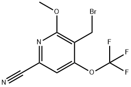 3-(Bromomethyl)-6-cyano-2-methoxy-4-(trifluoromethoxy)pyridine Structure