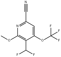 6-Cyano-3-(difluoromethyl)-2-methoxy-4-(trifluoromethoxy)pyridine Structure