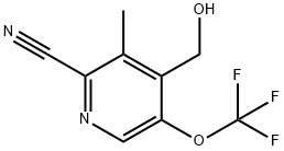 2-Cyano-3-methyl-5-(trifluoromethoxy)pyridine-4-methanol Structure