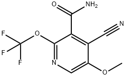 4-Cyano-5-methoxy-2-(trifluoromethoxy)pyridine-3-carboxamide Structure