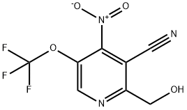 3-Cyano-4-nitro-5-(trifluoromethoxy)pyridine-2-methanol Structure