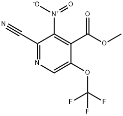 Methyl 2-cyano-3-nitro-5-(trifluoromethoxy)pyridine-4-carboxylate Structure