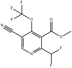 Methyl 5-cyano-2-(difluoromethyl)-4-(trifluoromethoxy)pyridine-3-carboxylate Structure