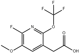 2-Fluoro-3-methoxy-6-(trifluoromethoxy)pyridine-5-acetic acid Structure