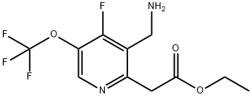 Ethyl 3-(aminomethyl)-4-fluoro-5-(trifluoromethoxy)pyridine-2-acetate Structure