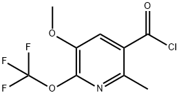 3-Methoxy-6-methyl-2-(trifluoromethoxy)pyridine-5-carbonyl chloride Structure