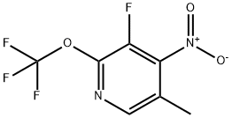 3-Fluoro-5-methyl-4-nitro-2-(trifluoromethoxy)pyridine Structure