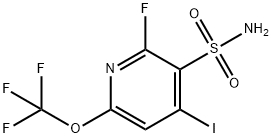 2-Fluoro-4-iodo-6-(trifluoromethoxy)pyridine-3-sulfonamide Structure