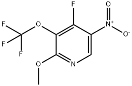 4-Fluoro-2-methoxy-5-nitro-3-(trifluoromethoxy)pyridine Structure