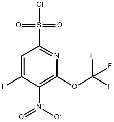 4-Fluoro-3-nitro-2-(trifluoromethoxy)pyridine-6-sulfonyl chloride Structure