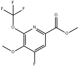 Methyl 4-fluoro-3-methoxy-2-(trifluoromethoxy)pyridine-6-carboxylate Structure