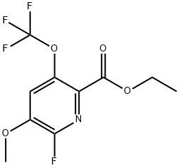 Ethyl 2-fluoro-3-methoxy-5-(trifluoromethoxy)pyridine-6-carboxylate Structure