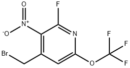 4-(Bromomethyl)-2-fluoro-3-nitro-6-(trifluoromethoxy)pyridine Structure