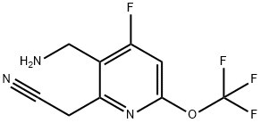 3-(Aminomethyl)-4-fluoro-6-(trifluoromethoxy)pyridine-2-acetonitrile Structure