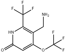 3-(Aminomethyl)-6-hydroxy-4-(trifluoromethoxy)-2-(trifluoromethyl)pyridine Structure