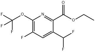 Ethyl 3-(difluoromethyl)-5-fluoro-6-(trifluoromethoxy)pyridine-2-carboxylate Structure