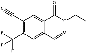 Ethyl 5-cyano-2-formyl-4-(trifluoromethyl)benzoate Structure