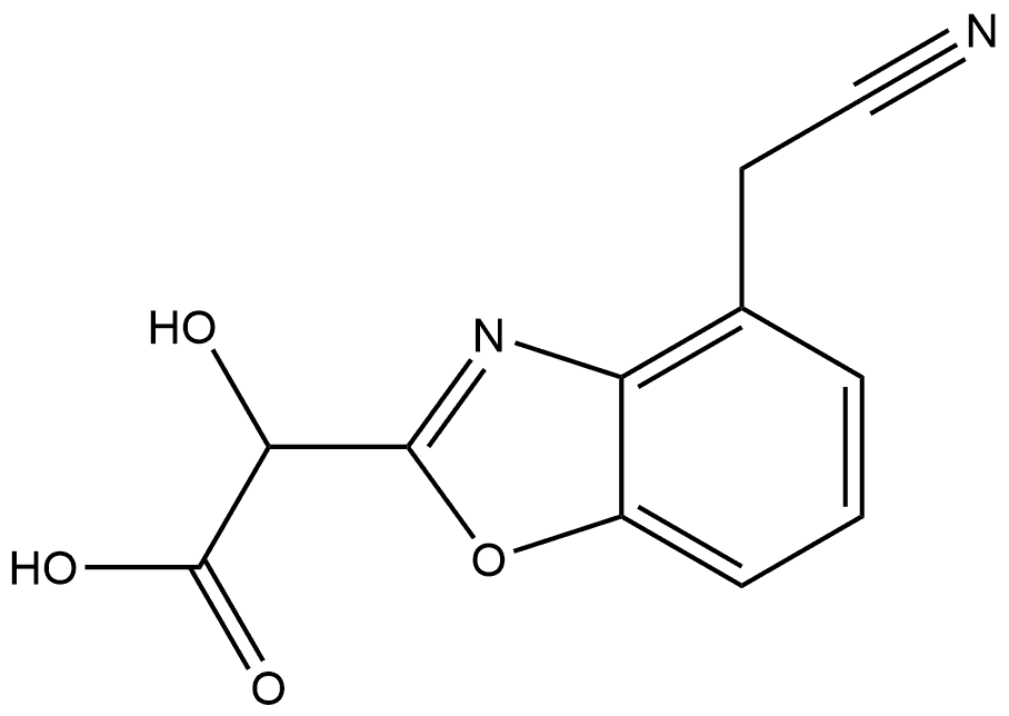 2-(Carboxy(hydroxy)methyl)benzo[d]oxazole-4-acetonitrile Structure