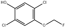 2,5-Dichloro-4-(fluoromethoxy)phenol Structure