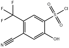 4-Cyano-2-hydroxy-5-(trifluoromethyl)benzenesulfonylchloride Structure