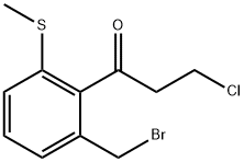 1-(2-(Bromomethyl)-6-(methylthio)phenyl)-3-chloropropan-1-one Structure