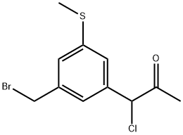 1-(3-(Bromomethyl)-5-(methylthio)phenyl)-1-chloropropan-2-one Structure