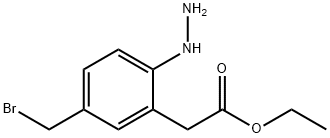 Ethyl 5-(bromomethyl)-2-hydrazinylphenylacetate Structure