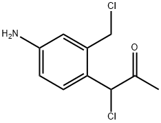 1-(4-Amino-2-(chloromethyl)phenyl)-1-chloropropan-2-one 구조식 이미지