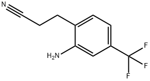 Benzenepropanenitrile, 2-amino-4-(trifluoromethyl)- Structure