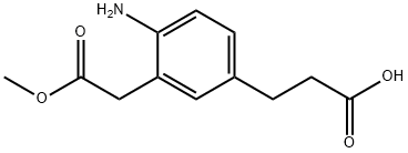 Methyl 2-amino-5-(2-carboxyethyl)phenylacetate Structure