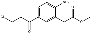 Methyl 2-amino-5-(3-chloropropanoyl)phenylacetate Structure