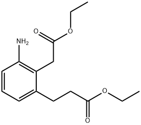 Ethyl 2-amino-6-(3-ethoxy-3-oxopropyl)phenylacetate Structure