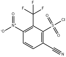 6-Cyano-3-nitro-2-(trifluoromethyl)benzenesulfonyl chloride Structure