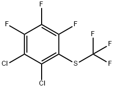 1,2-Dichloro-3,4,5-trifluoro-6-(trifluoromethylthio)benzene Structure