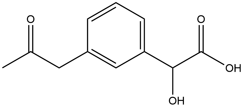 1-(3-(Carboxy(hydroxy)methyl)phenyl)propan-2-one Structure