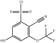 2-Cyano-5-mercapto-3-(trifluoromethoxy)benzenesulfonylchloride Structure