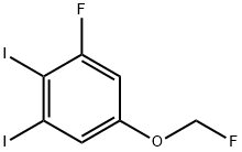 1,2-Diiodo-3-fluoro-5-(fluoromethoxy)benzene 구조식 이미지